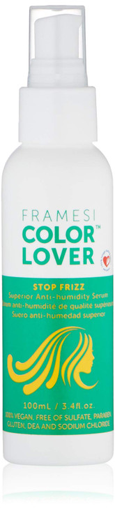 FRAMESI Color Lover Stop Frizz 34 fl oz AntiHumidity Serum and Split End Repair Color Treated Hair Travel Size