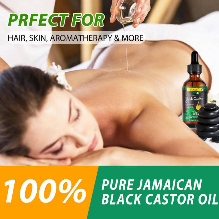 Jamaican Black Castor Oil 100 Pure and Organic Cold Pressed in Glass Bottles for Hair Growth Eyebrow Nourishment and Ski