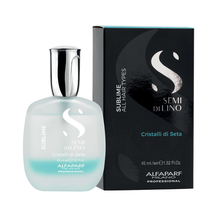 Alfaparf Milano Semi Di Lino Sublime Cristalli Di Seta Finishing Smoothing Serum for Fine Hair Provides Shine and Protec