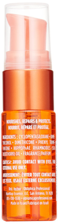 Obliphica Seaberry Leave in Hair Serum for Fine Medium Hair Vitamins and Omegas for Frizz Free Nourished Hair Hair Serum