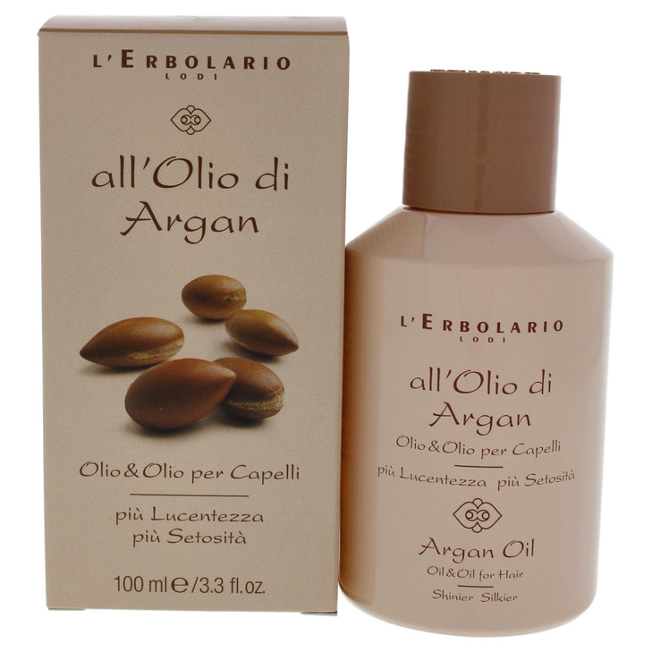 LErbolario Argan Oil for Hair Deeply Conditioning Hair Oil for Frizz Control Nourishes and Adds Shine Enhances Softness