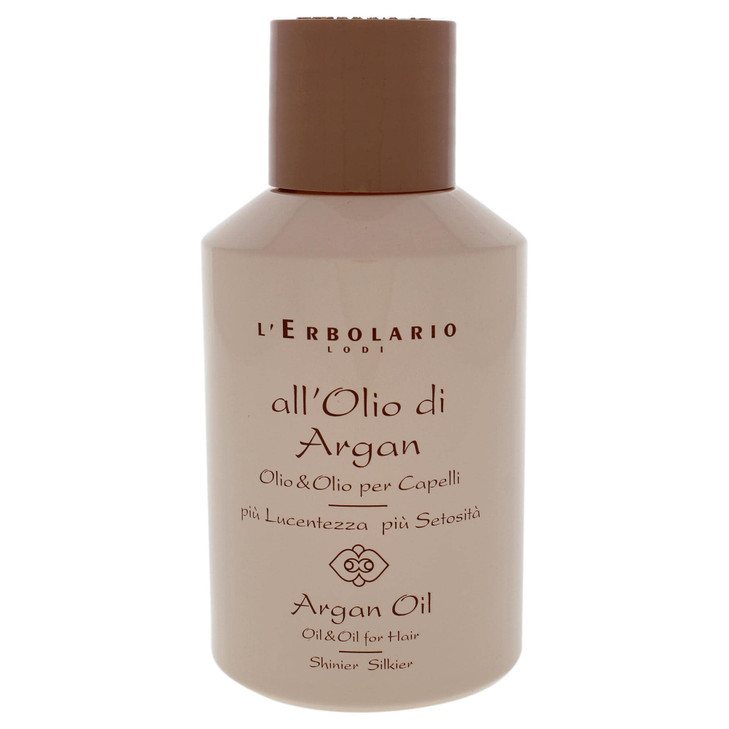 LErbolario Argan Oil for Hair Deeply Conditioning Hair Oil for Frizz Control Nourishes and Adds Shine Enhances Softness
