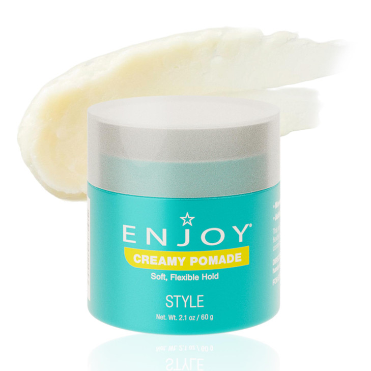 Enjoy Creamy Pomade Lightweight Non Greasy Soft Flexible Hold Smoothing Natural Shine without Stiffness 21 Oz