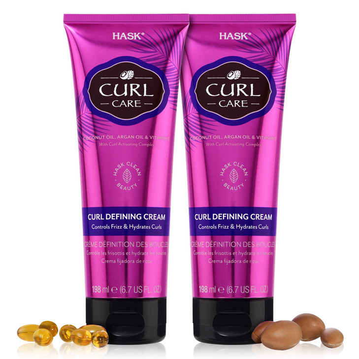 HASK Hair Cream Curl Care Defining Cream 2 Piece Bundle vegan crueltyfree color safe free from gluten sulfates and parab