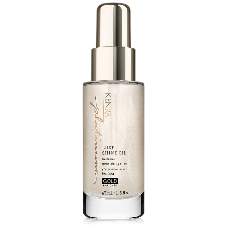 Kenra Professional Platinum Luxe Shine Oil Gold Enriched Nourishing Elixir Enhances Shine Manageability Thermal Protecti