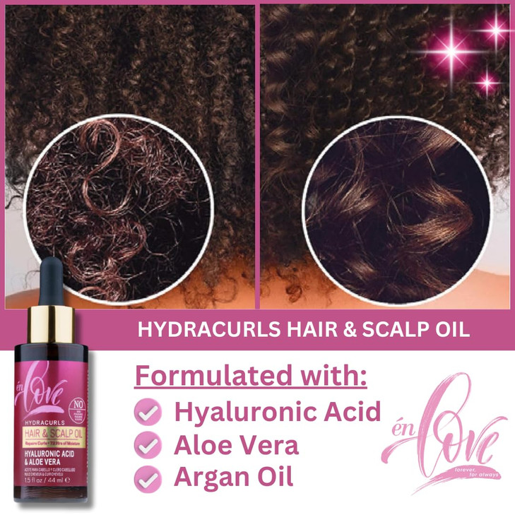 n Love HydraCurls Hair Scalp Oil With Hyaluronic Tea Tree Aloe Vera Soothes Scalp Repairs Split Ends Promotes Growth 72H
