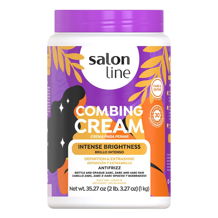 Salon Line Hair Cream LeaveIn Cream Maximum Shine Wavy Curly Coily Hair 3527 Oz