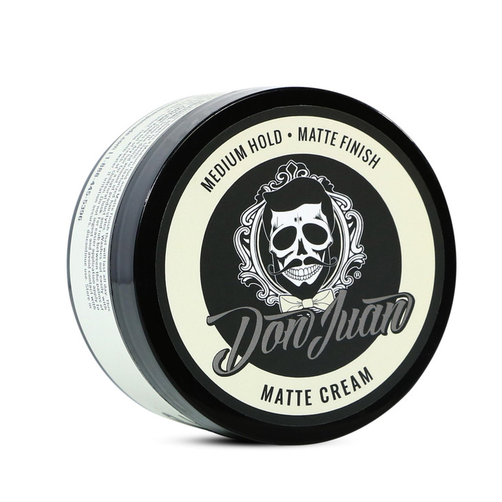 Don Juan Handcrafted Matte Cream Pomade Medium Hold Matte Finish Water Based Barbershop Scent 4oz