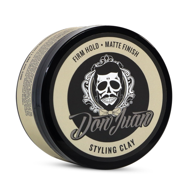 Don Juan Handcrafted Styling Clay Pomade Medium Hold Matte Natural Finish Water Based Summer Breeze Scent 4oz