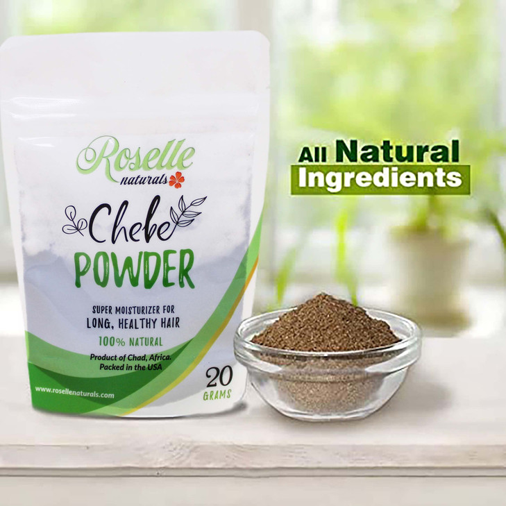 Roselle Naturals Chebe Powder Imported from Chad Africa 20g African Chebe Powder for Hair Growth Deep Moisturizing Hair