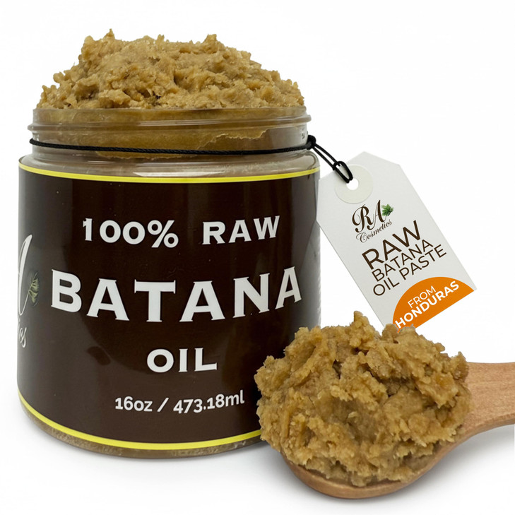 RA COSMETICS 100 Natural Unrefined Batana Hair Oil for Healthy Hair 16 oz Dr Sebi Batana Oil Hair Moisturizer for Damage