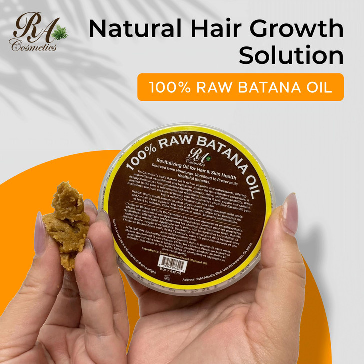 RA COSMETICS 100 Natural Unrefined Batana Hair Oil for Healthy Hair 16 oz Dr Sebi Batana Oil Hair Moisturizer for Damage