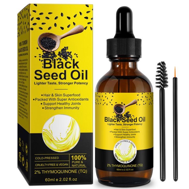 SOLOTREE Cold Pressed Black Cumin Seed Oil 202 Fl Oz Moisturizing for Hair Growth and Skin Care