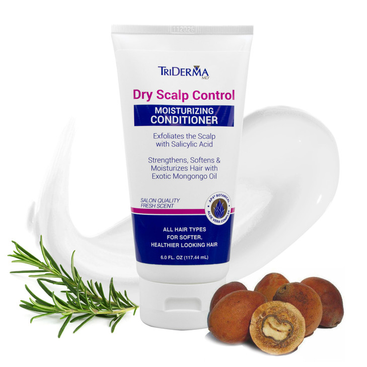 TriDerma Dry Scalp Control Deep Moisturizing Hair Conditioner Salon Quality Treatment Salicylic Acid Exfoliates Nourishe