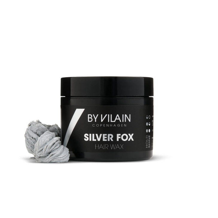 By Vilain Silver Fox Mud Wax Super Strong Hold Medium Shine Clean Cut Look Long Lasting Hair Pomade Easy to Style for Fu