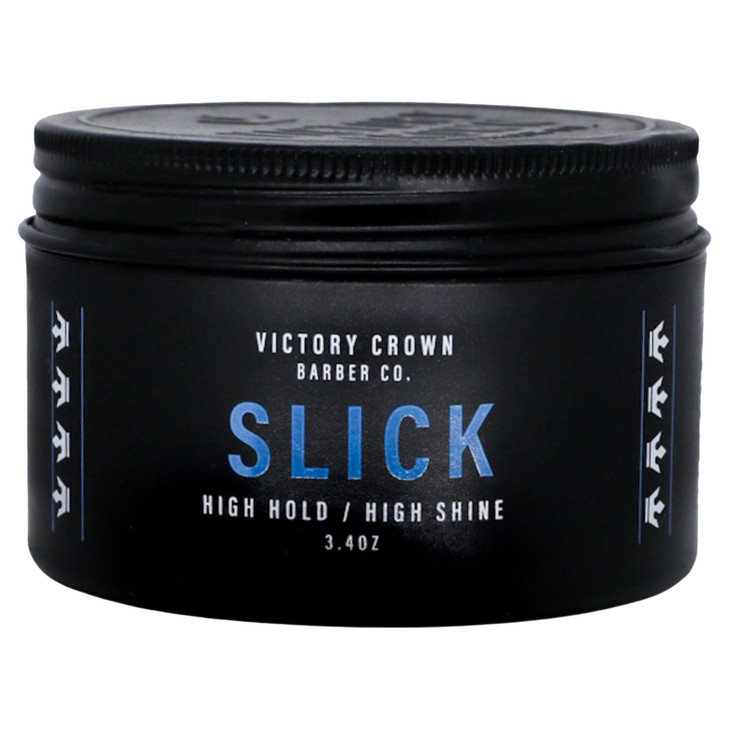 Victory Crown Slick Pomade High Hold High Shine Natural Hair Styling Grease for Sleek Polished Looks 34 Oz