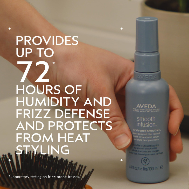 Aveda Smooth Infusion StylePrep Smoother LeaveIn AntiFrizz Serum 72Hour Frizz Defense Control Heat Protectant 98 Natural