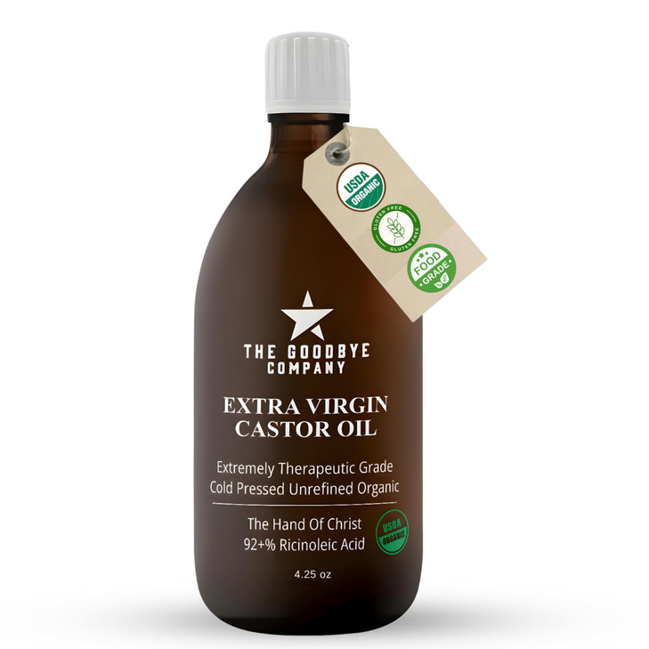 The Goodbye Company Organic Castor Oil for Hair Skin Eyelashes 100 Pure ColdPressed HexaneFree Unrefined Nourishing Beau