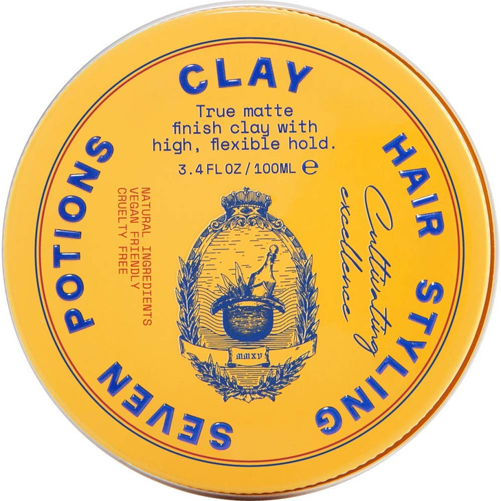 SEVEN POTIONS Hair Clay For Men and Women 34 fl oz High Hold No Shine Hair Pomade For Men Effortless Hair Styling Produc