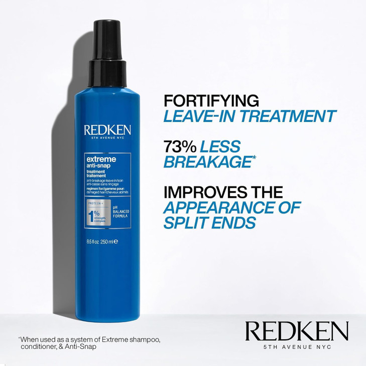 Redken Extreme AntiSnap AntiBreakage LeaveIn Treatment For Distressed Hair Fortifies Helps Reduce Breakage Infused With