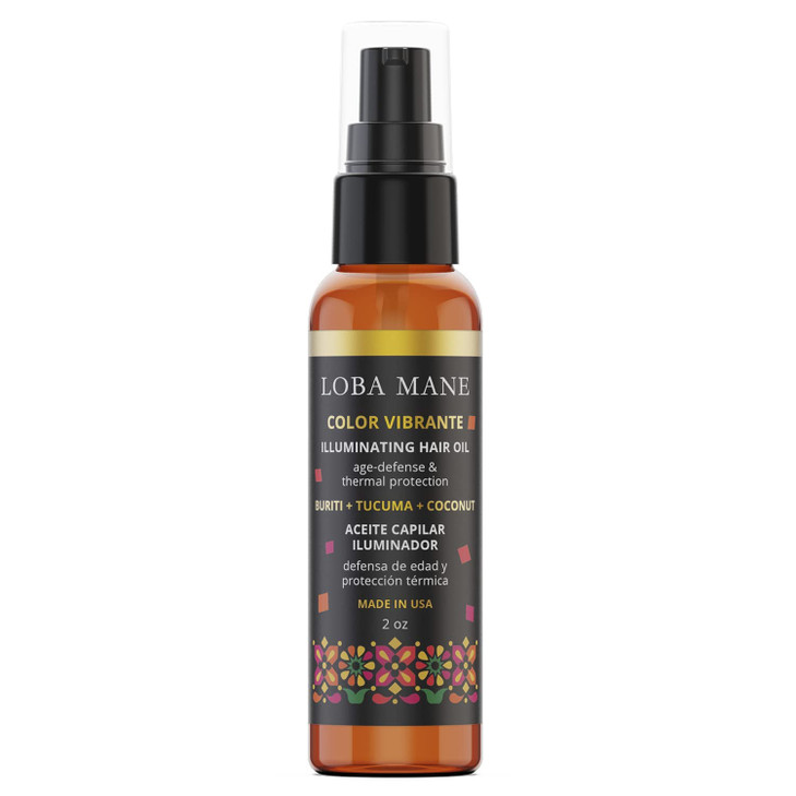 Loba Mane Illuminating Hair Oil for Curly Frizzy Hair Hair Serum for Dry Damaged Thick Curly Hair Infused with Buriti Tu