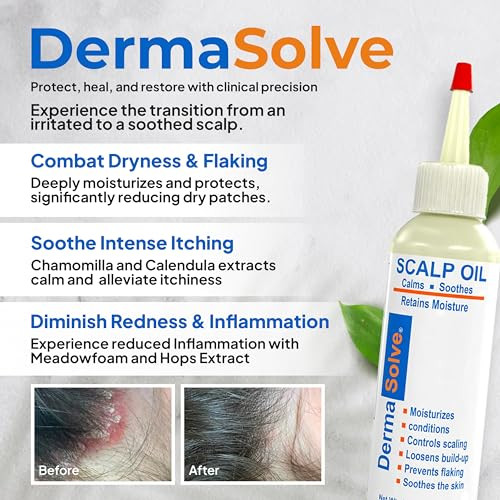 Dermasolve Psoriasis Dandruff Oil Dermatologist Approved for Flaky Scalp Relief