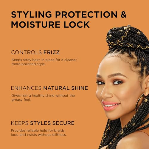 African Pride Black Castor Miracle Extra Hold Braid Loc Twist Gel Extreme Hold Braiding Hair Gel Edge Control Tames Friz