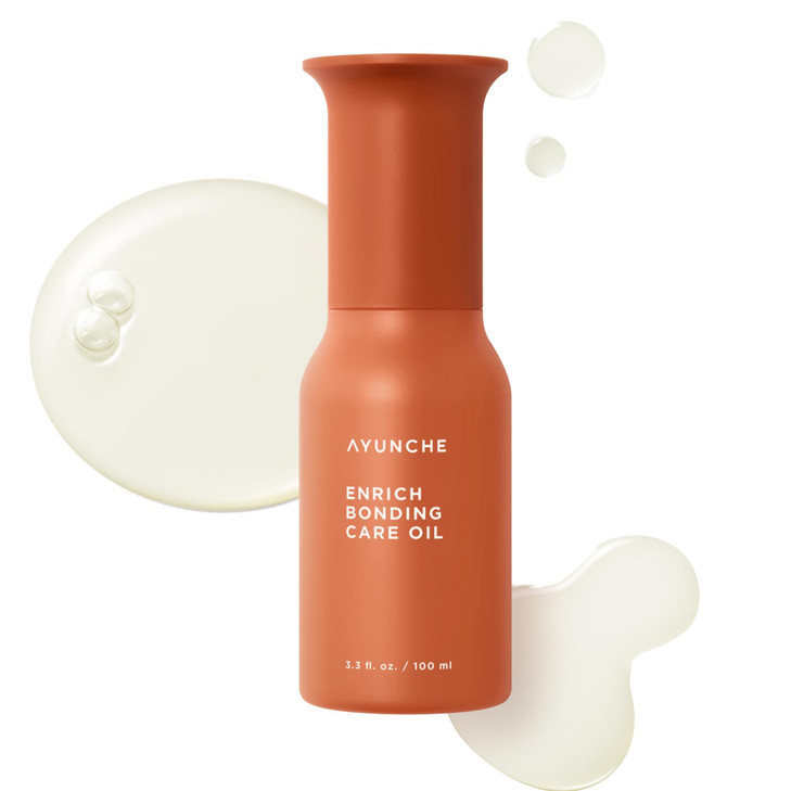 AYUNCHE Enrich Bonding Oil 33 fl oz Helps Repair Bonds 455F Heat Protection AntiFrizz SplitEnd Care Shine Treatment for