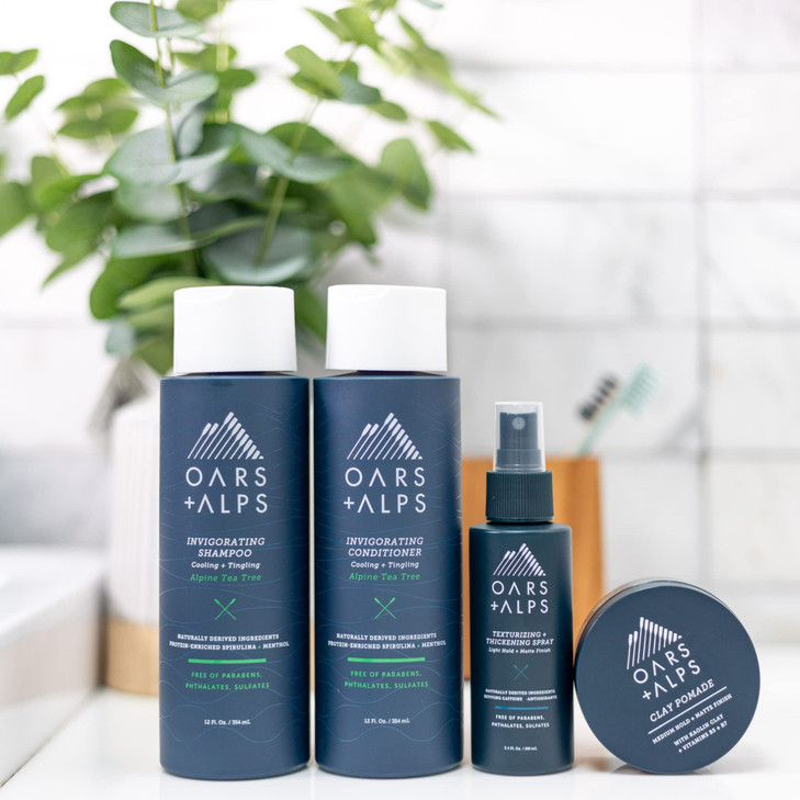 Oars Alps Clay Hair Pomade for Men with Biotin Kaolin Oil Bentonite Clay Jojoba Oil Vitamin B7 B5 Promotes Hair Growth M