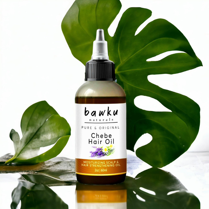 bawku naturals Hair Oil with Authentic Chebe Powder from Chad Castor Olive Lavender Chamomile for Dry Damaged Hair Itchy