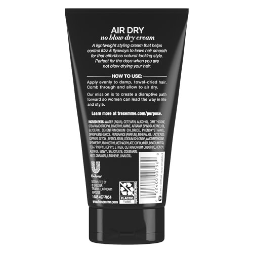 TRESemm Air Dry Smoothing Cream for Frizzy Unruly Hair Hydrating Styling Cream 5 oz