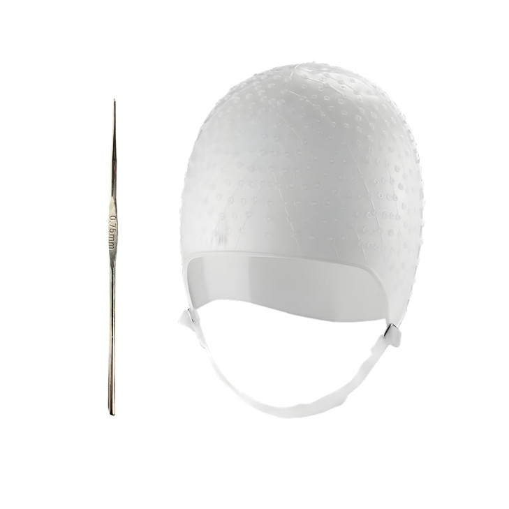 Dompel Silicone Highlight Hair Cap Reusable Professional Silicone Cap Special for Hair Dyeing Model 233 CA 1 UND