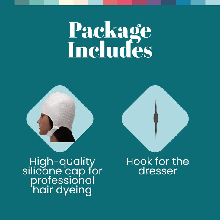 Dompel Silicone Highlight Hair Cap Reusable Professional Silicone Cap Special for Hair Dyeing Model 233 CA 1 UND