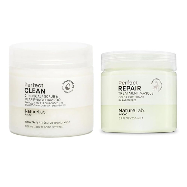 NatureLabTOKYO Perfect Clean Repair Treatment Duo Perfect Clean 2in1 Clarifying Scalp Scrub and Shampoo 81 oz Perfect Re