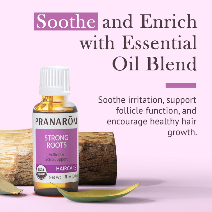 PRANAROM Hair Strengthening Scalp Support Oil 30ml 100 Pure Organic Essential Oil USDA ECOCERT Certified