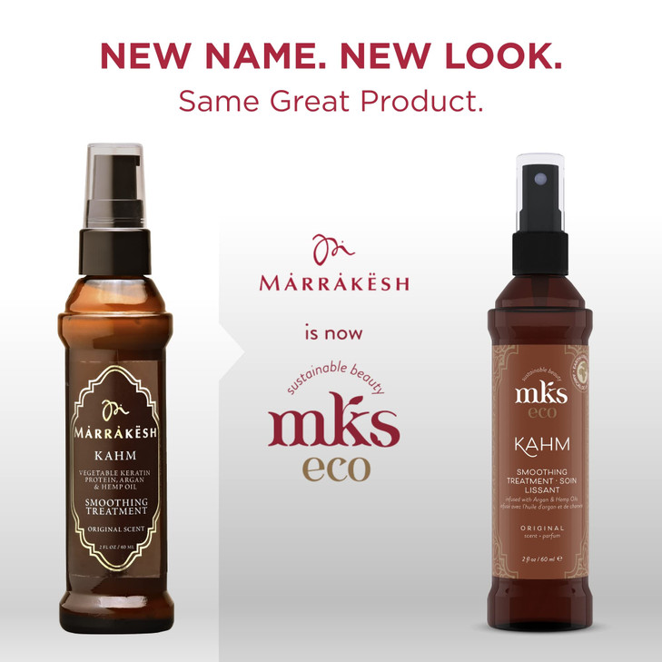 MKS eco Kahm Smoothing Treatment Original Scent 2 fl oz Hair Smoothing Treatment Vegetable Keratin Protein Moroccan Arga