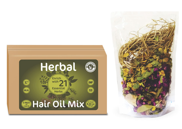 Herbal Hair Oil Mix 76 g x 3 packs 21 Essential herbs for hair growth Make your own hair oil with 21 100 Natural herbs S