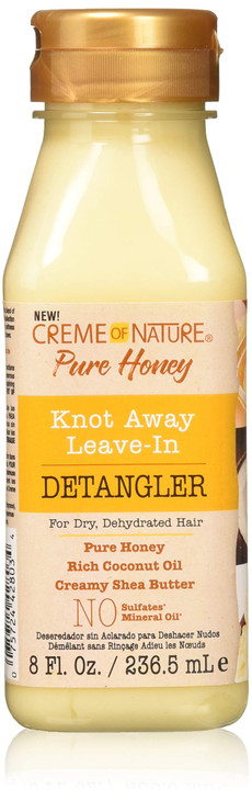 Creme Of Nature Pure Honey Detangler 8 Ounce LeaveIn 236ml 3 Pack
