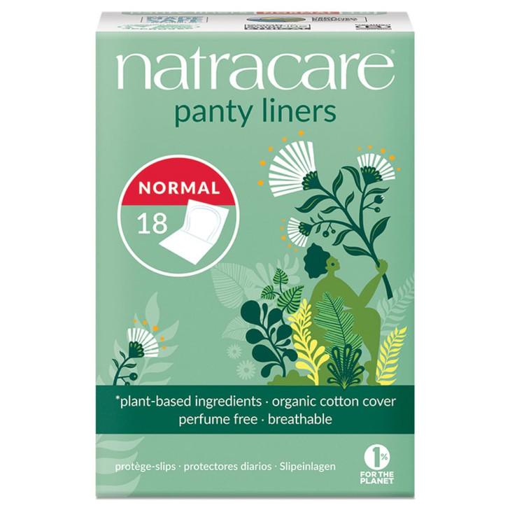 Organic & Natural Panty Liners,Normal Natracare 18 Liners Box