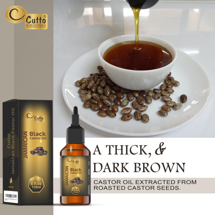 CUTTO THE BEAUTY OF NATURE Jamaican Black Castor Oil 4 fl oz 118 mlTraditional Handmade with Typical and Traditional roa