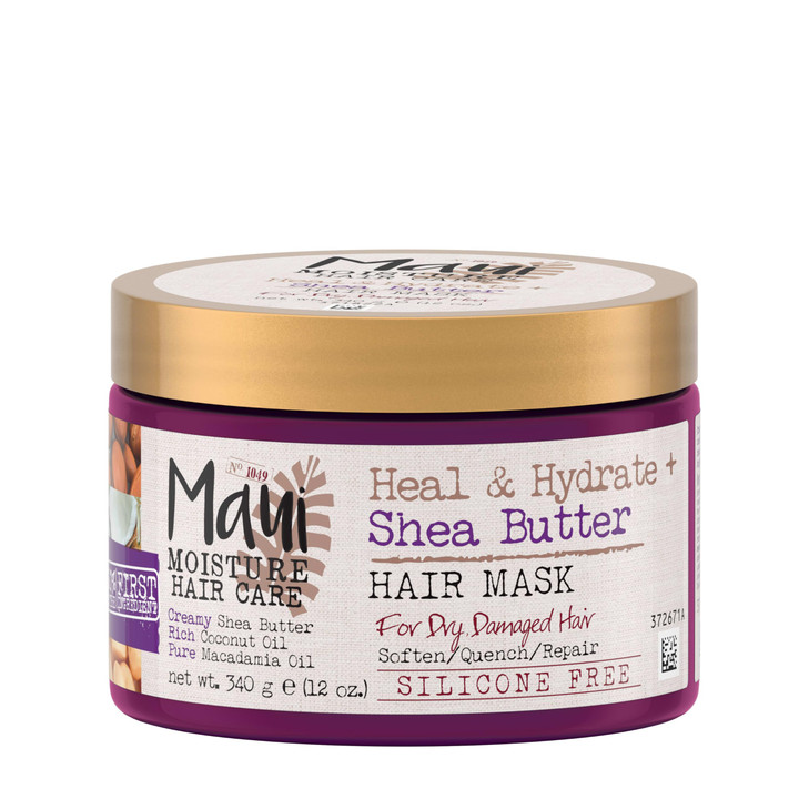 Maui Moisture Heal Hydrate Shea Butter Hair Mask LeaveIn Conditioner Treatment to Deeply Nourish Curls Help Repair Split
