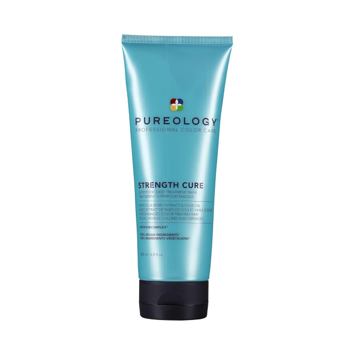 Pureology Strength Cure Superfood Treatment For Damaged ColorTreated Hair Strengthening Leavein Treatment SiliconeFree V