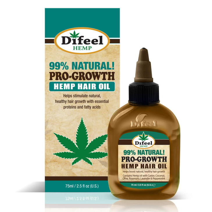Difeel Hemp 99 Natural Hemp Hair Oil ProGrowth 25 ounce