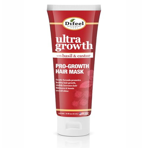 Difeel Ultra Growth Basil Castor Oil Pro Growth Hair Mask 8 oz