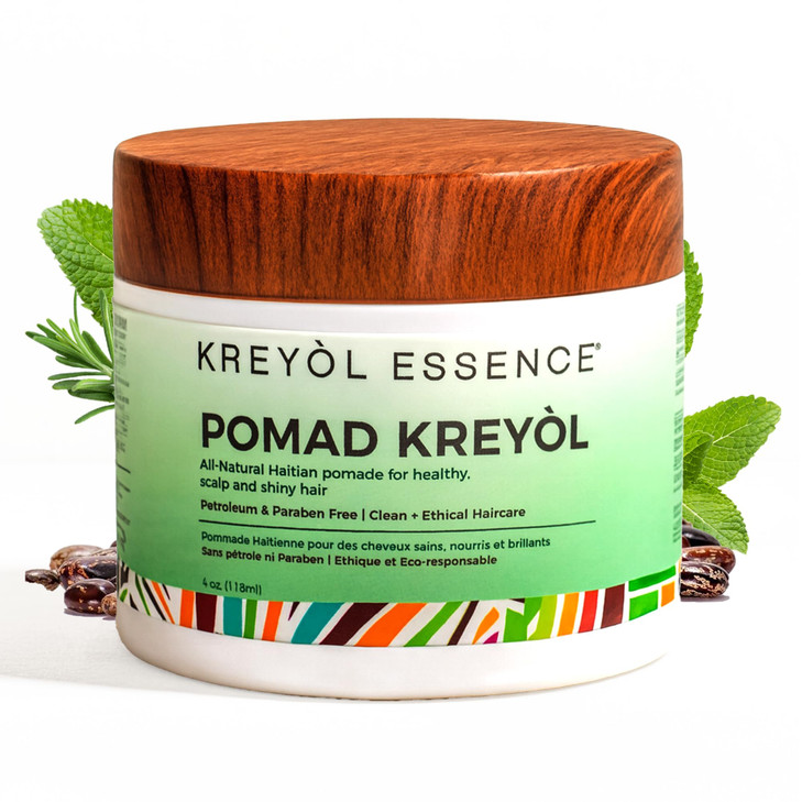 Kreyol Essence Scalp Care POMAD Detox Treat Rosemary Peppermint 4 Oz Natural Paraben Free Healthy Scalp Hair Care
