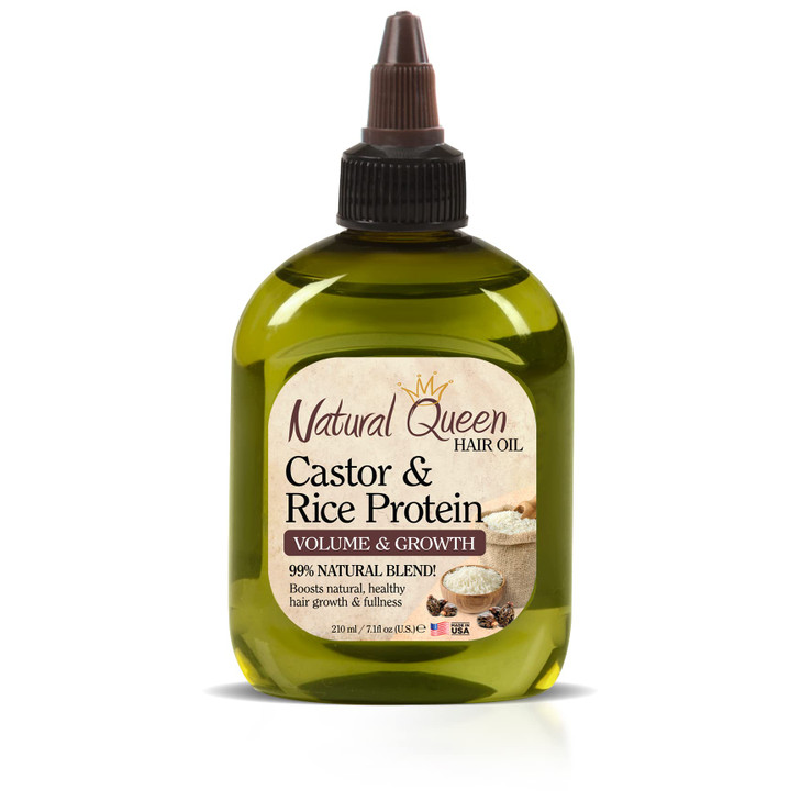 SFC Natural Queen Volume Growth Castor Rice Protein Hair Oil 71 oz Volumizing Hair Growth Hair Oil