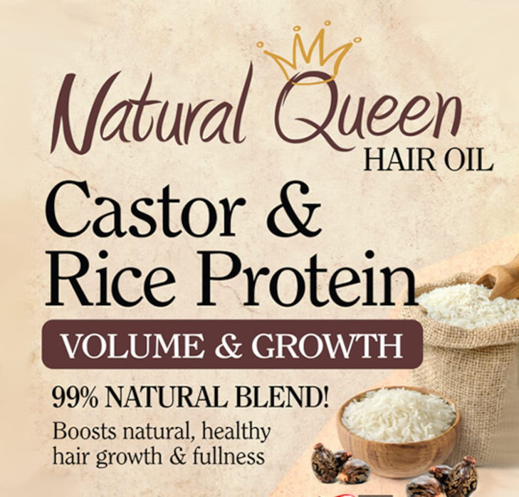 SFC Natural Queen Volume Growth Castor Rice Protein Hair Oil 71 oz Volumizing Hair Growth Hair Oil