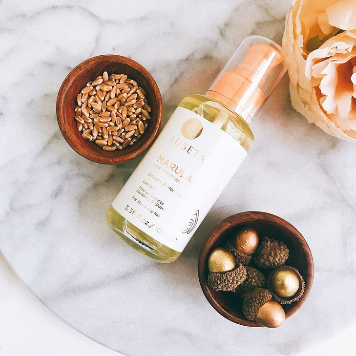 Luseta Marula Oil Hair Treatment for Fine Dry Hair Serum Smoothing Hair Adding Shine and Nourishing Scalp 338oz