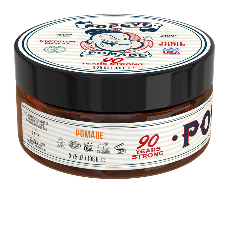 Razor MD Popeye Shaving Co Medium Hold and High Shine WaterBased Hair Pomade for Men Suitable for all Hair Types Sandalw