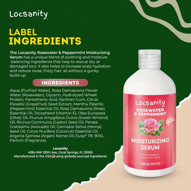 Locsanity Rosewater Peppermint Deep Moisturizing and Nourishing Serum
